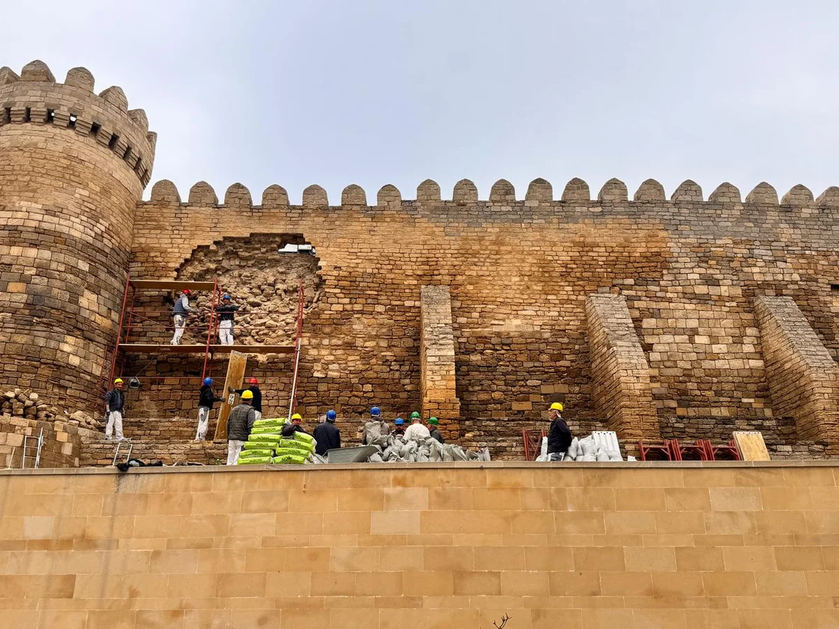 Specialists from Austria were involved in the reconstruction of the partial collapse of the fortress wall in Icherisheher
