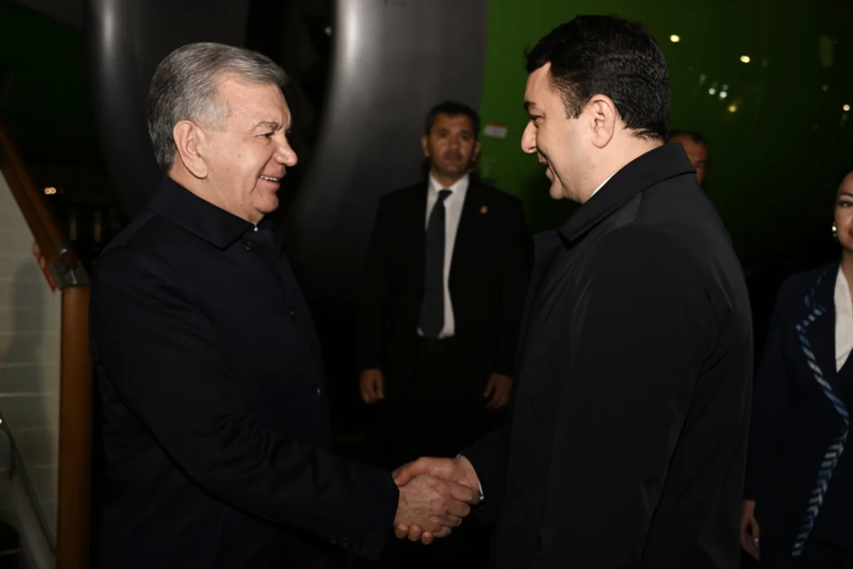 Özbəkistan Prezidenti Şavkat Mirziyoyev Azərbaycana səfərə gəlib