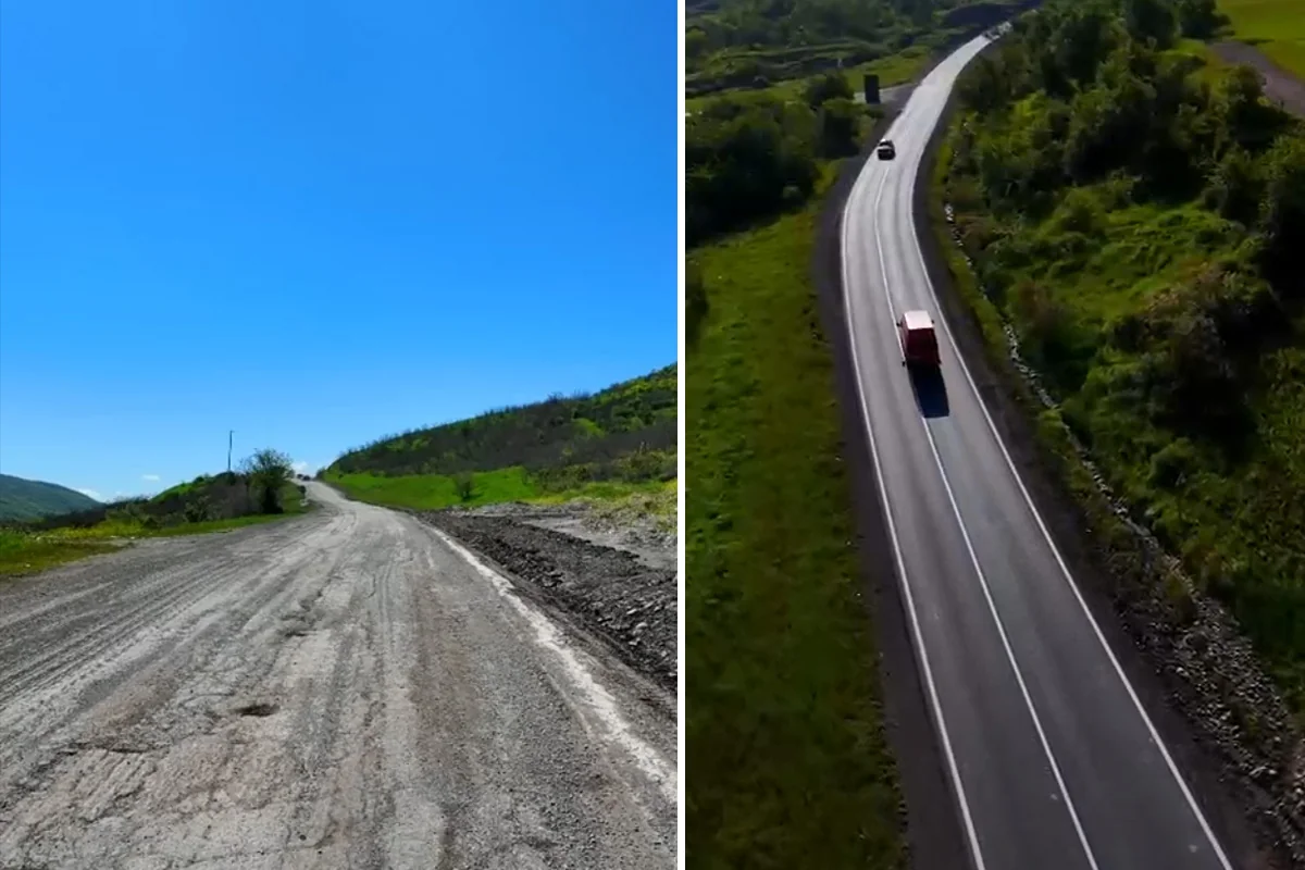 A part of the Muganli-Ismayilli highway has been repaired