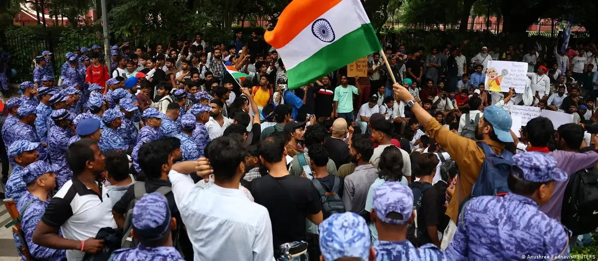 Clashes broke out between police and demonstrators in New Delhi