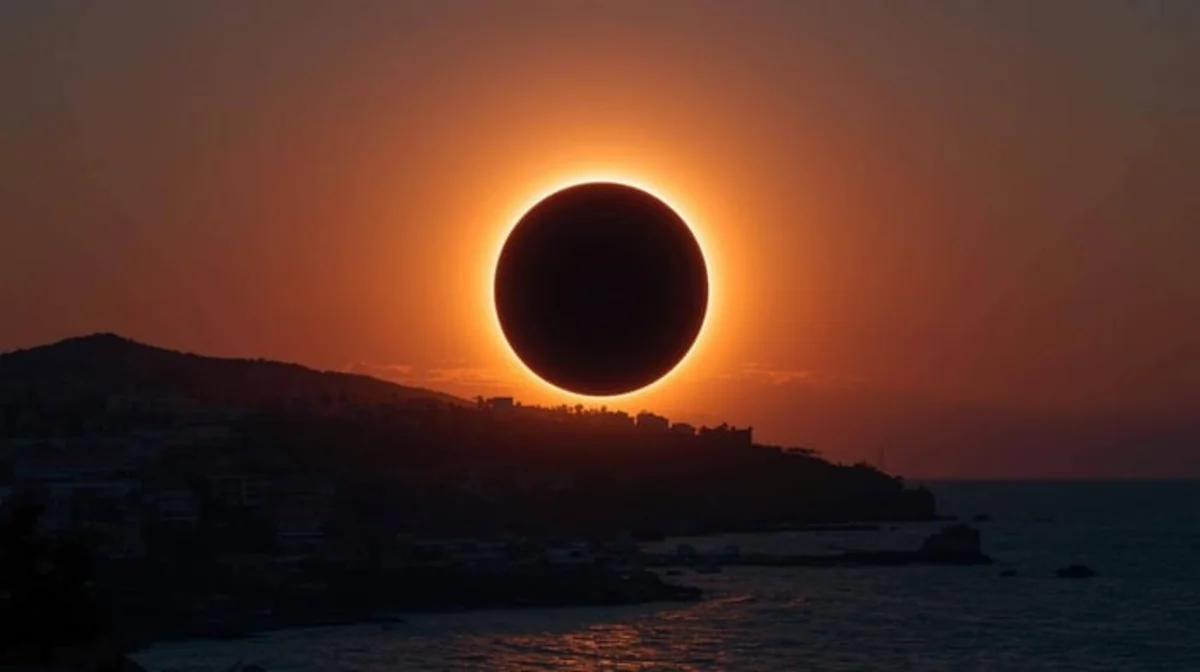 The second solar eclipse of this year has begun