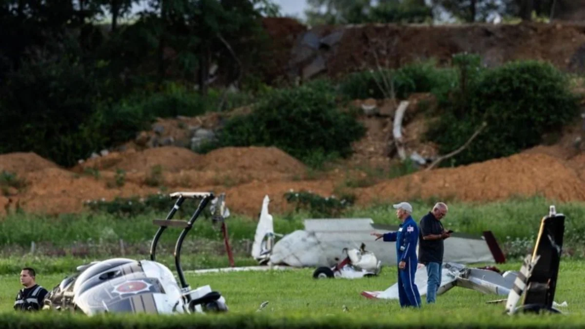 A plane collided with a helicopter in the United States