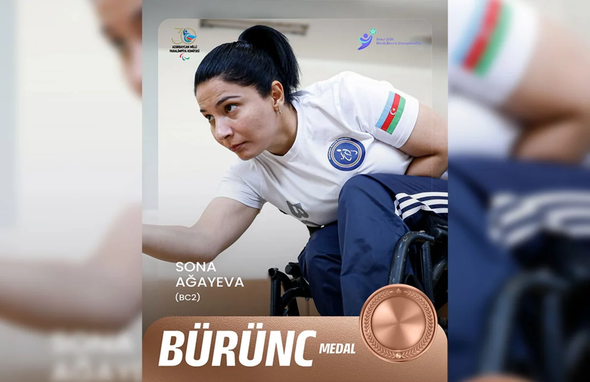 Sona Aghayeva won a bronze medal at the world boccia championship