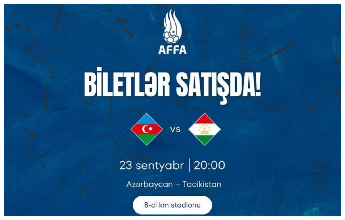 Azərbaycan millisinin 3 oyununun biletləri satışa çıxarılıb