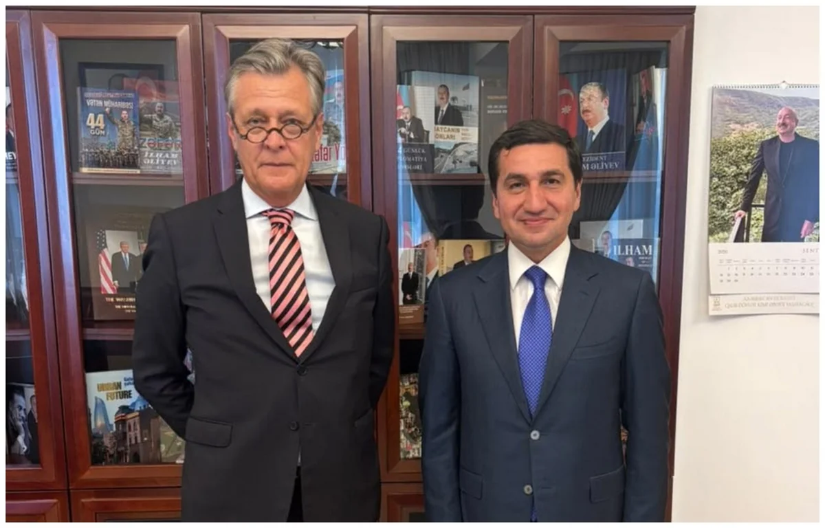 Hikmət Hacıyev və Almaniya səfiri ikitərəfli əməkdaşlığın perspektivlərini müzakirə ediblər