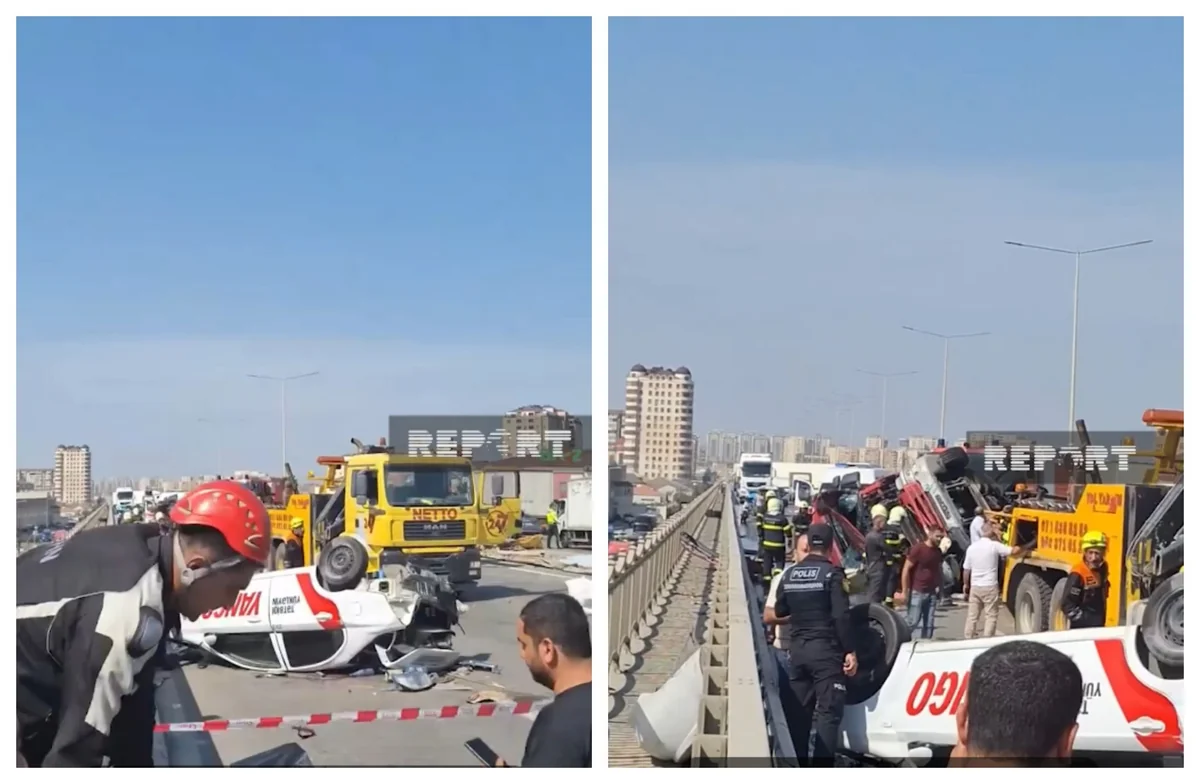 Masazırda yük maşını aşıb, ölən və xəsarət alanlar var