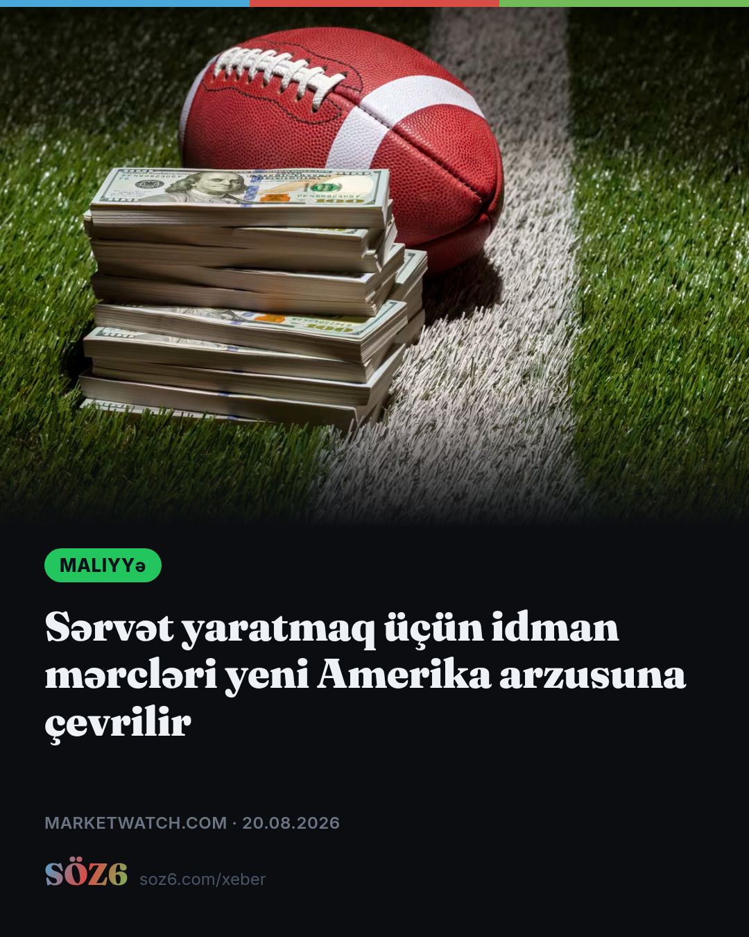 Sərvət yaratmaq üçün idman mərcləri yeni Amerika arzusuna çevrilir