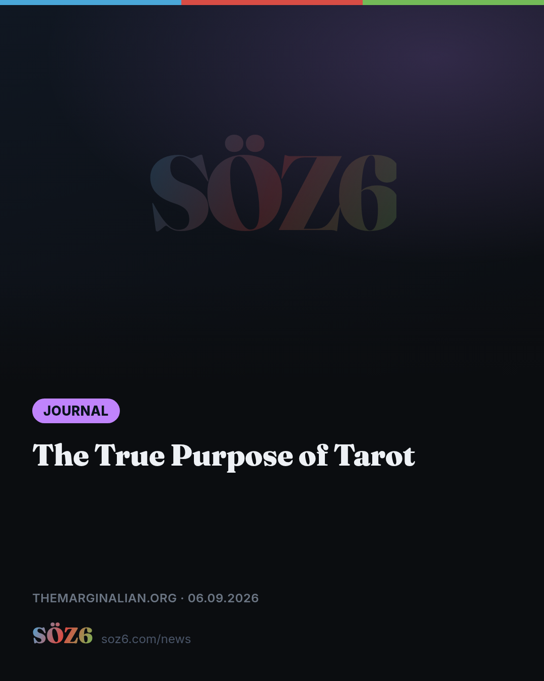The True Purpose of Tarot