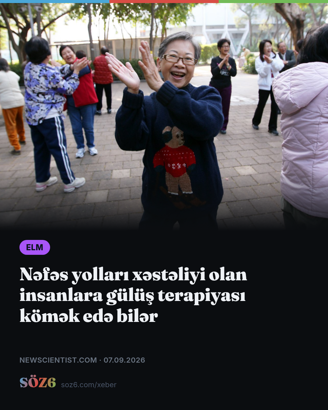 Nəfəs yolları xəstəliyi olan insanlara gülüş terapiyası kömək edə bilər