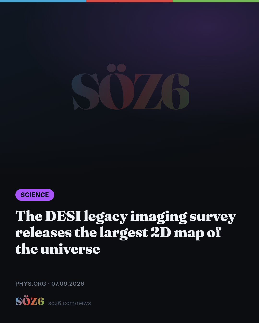 The DESI legacy imaging survey releases the largest 2D map of the universe