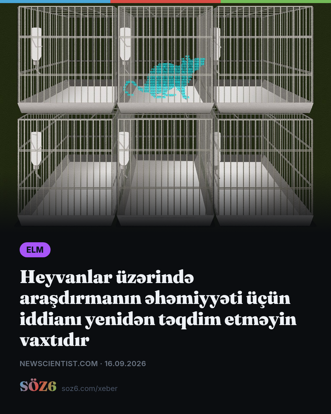 Heyvanlar üzərində araşdırmanın əhəmiyyəti üçün iddianı yenidən təqdim etməyin vaxtıdır