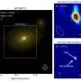 Shredded star reveals a massive black hole wandering far from its galaxy's center