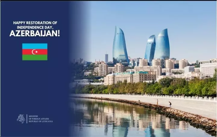 Litva XİN rəhbəri Azərbaycanı Müstəqilliyin Bərpası Günü münasibətilə təbrik edib