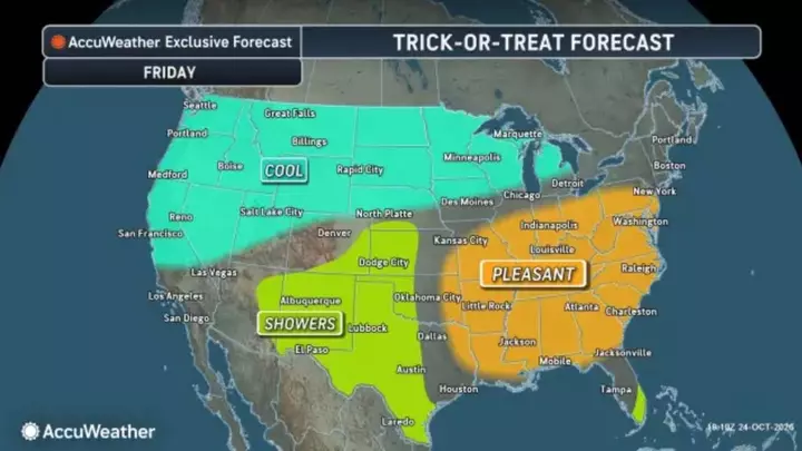 New Halloween Forecast Shows 12 US States Facing Rain and Thunderstorms