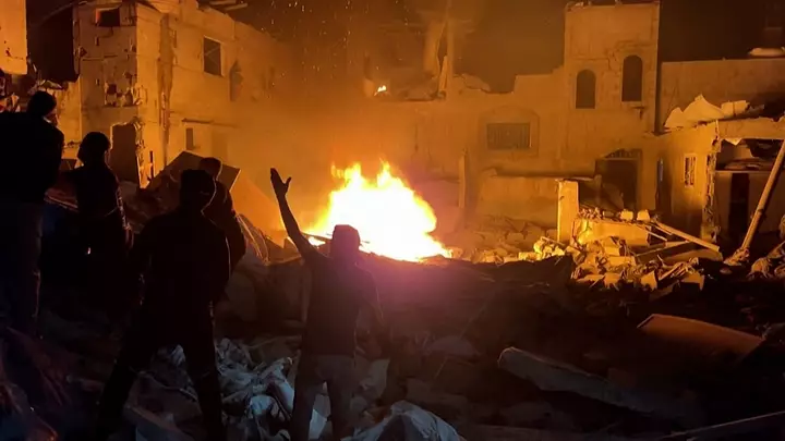 Gaza: Moment Israeli airstrike hits building in Nuseirat caught on camera