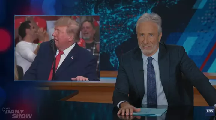 Jon Stewart Trolls Trump’s Nicki Minaj Fixation After ‘Beautiful Ass’ Comment: ‘He’s Like Yogi Bear Floating Towards a Pie’