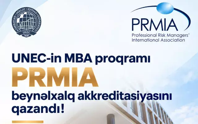 UNEC-in MBA proqramı PRMIA beynəlxalq akkreditasiyasını qazandı 