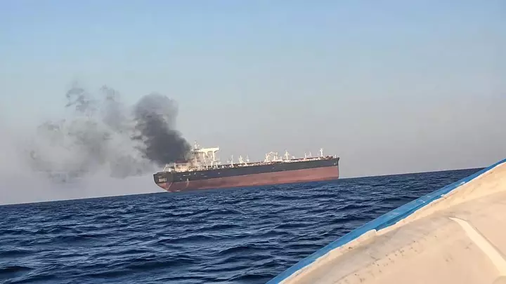 Two explosive devices trigger fire on tanker in Hormuz