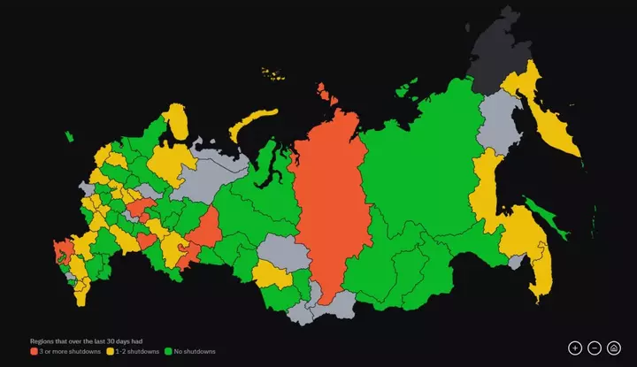 Map Shows Scale of Russia's Growing Internet Crackdown