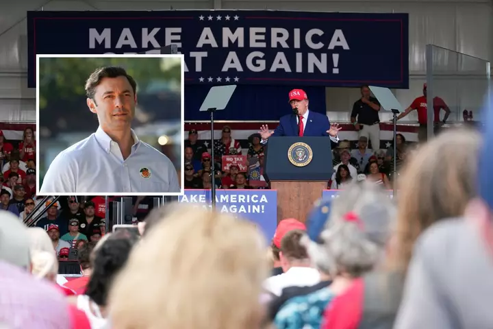 Trump Attacks Jon Ossoff's Looks at Georgia Rally Interrupted by Protesters