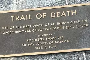 First Death Marker on the Trail of Death in Rochester, Indiana