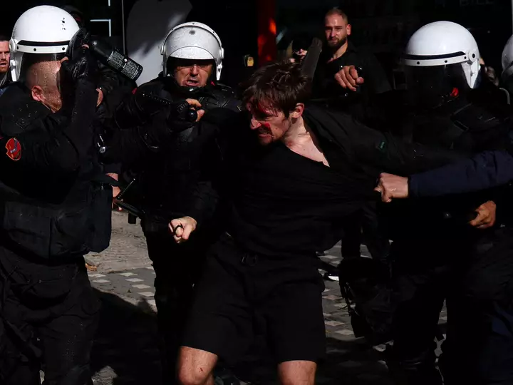 Photos: Student protest in Albania prompts violent clashes with police