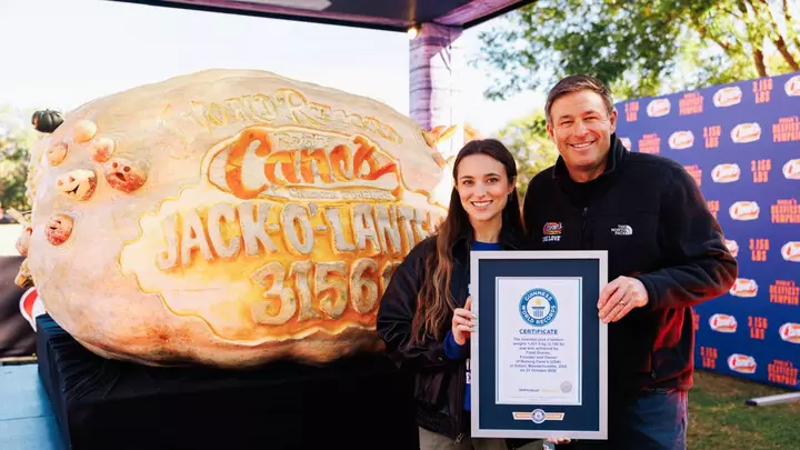 Raising Cane’s Founder Todd Graves Just Broke a Guinness World Record With a 3,156-Pound Pumpkin