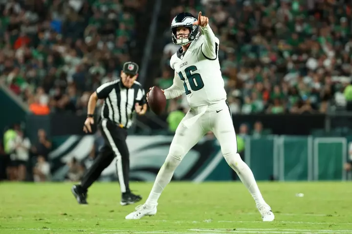 Tanner McKee Gets Bold Tom Brady Comparison from Eagles Teammate