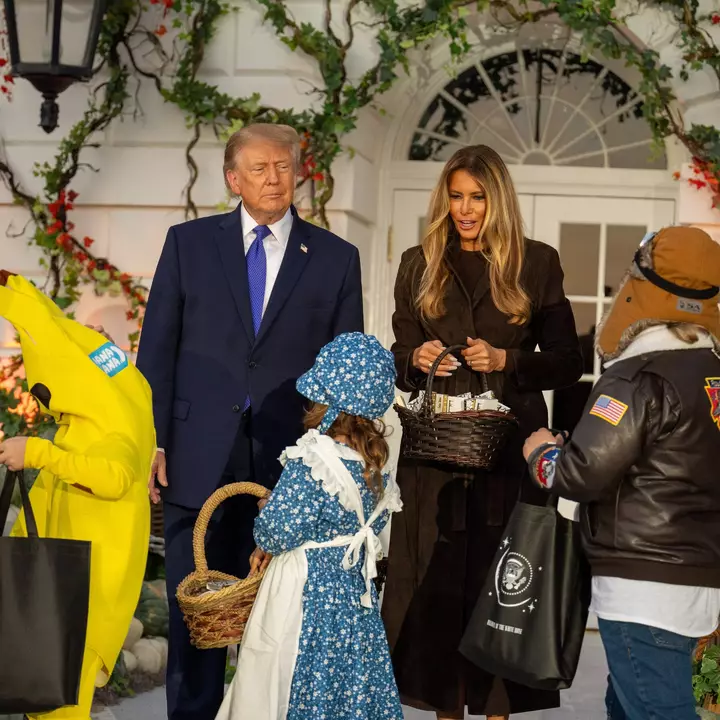 Melania Trump’s Halloween Coat Was Its Own Kind of Costume