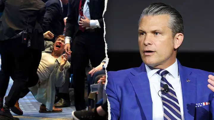 Foul-mouthed anti-war protesters repeatedly derail Hegseth's remarks at Army event in DC