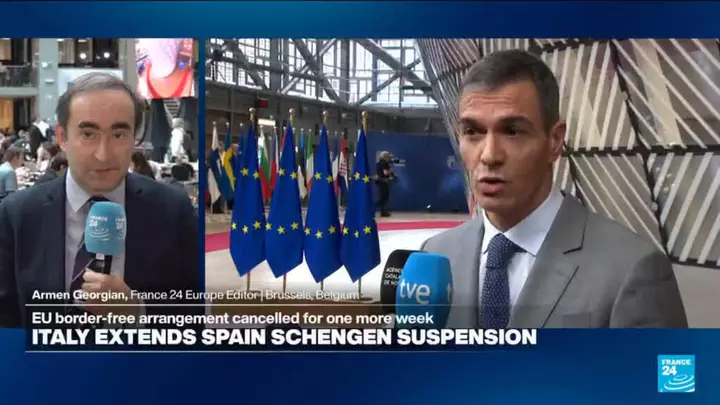 Italy prolongs Schengen suspension with Spain, talks loom