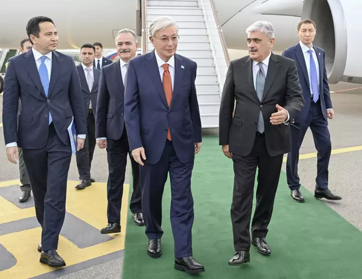 Kazakhstan's Tokayev arrives in Azerbaijan for 7th CICA summit (PHOTO)